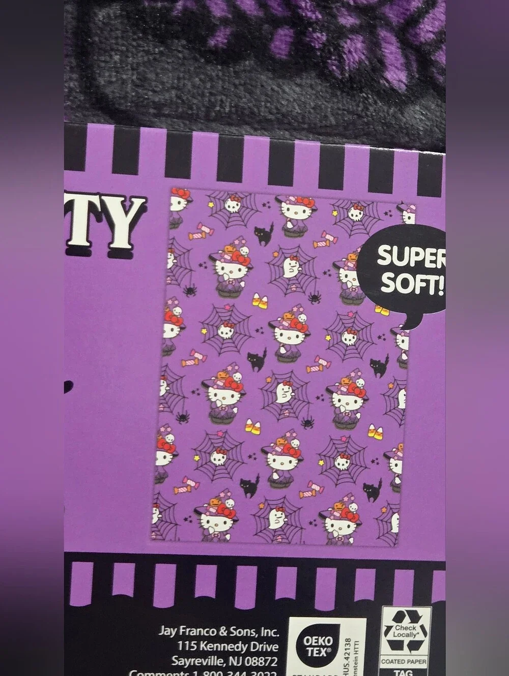 Hello Kitty Halloween Plush Throw - Purple 50x70
